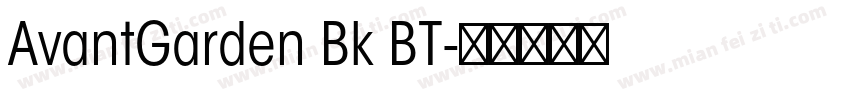 AvantGarden Bk BT字体转换